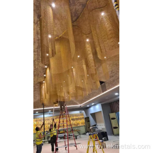 Decorative Gold Metal Mesh Curtain